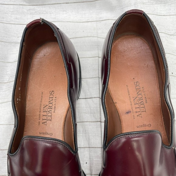 Allen Edmonds Grayson 8297 Men’s Tassel Burgundy Leather Loafer Shoes Size 14B main image 12